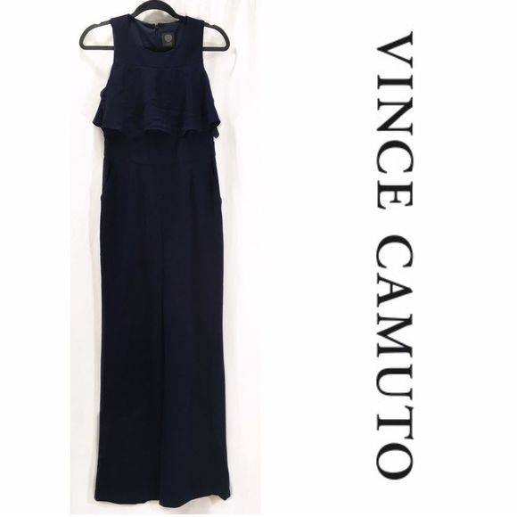 Vince Camuto Navy Long Pant Romper - Picture 1 of 4